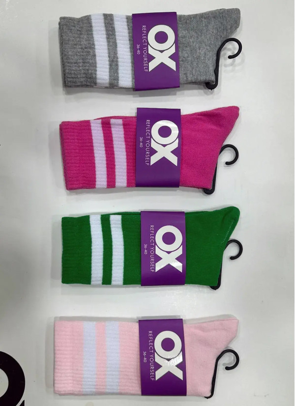OX CotKsa 10001C2 Оптом Турция Фабрика Носки Длинные Хлопковые Женские 12 Пар/Уп. (36-41) Эластичная Резинка OX Reflect Yours...