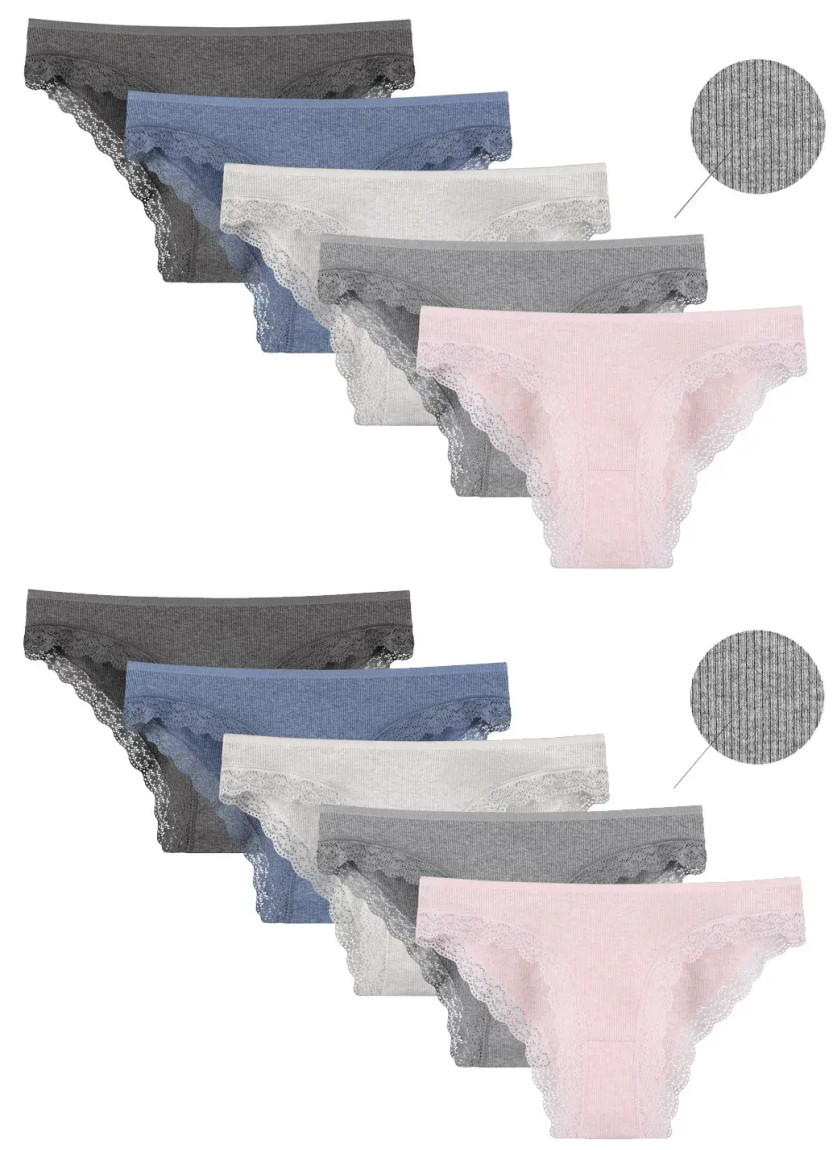 Donella 1922 Assorted 10-Pack Women's Briefs — direct Turkish factory supply