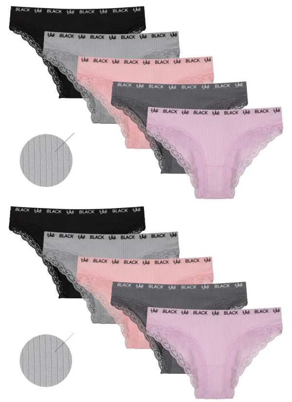 Donella 1923PD1 Assorted 10-Pack Women's Briefs — wholesale for boutiques