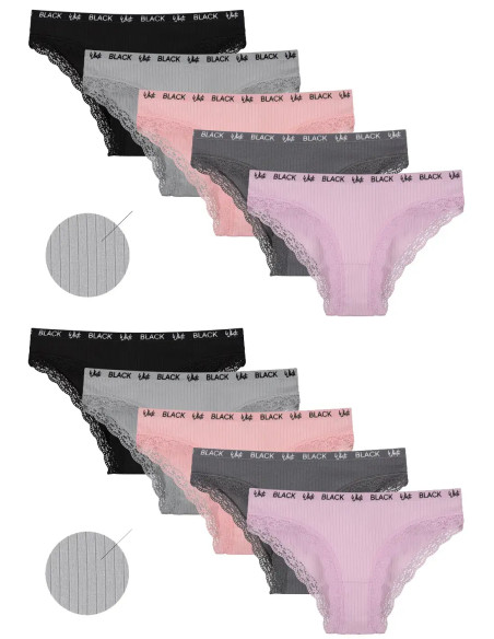 Donella 1923PD1 Assorted 10-Pack Women's Briefs — wholesale for boutiques
