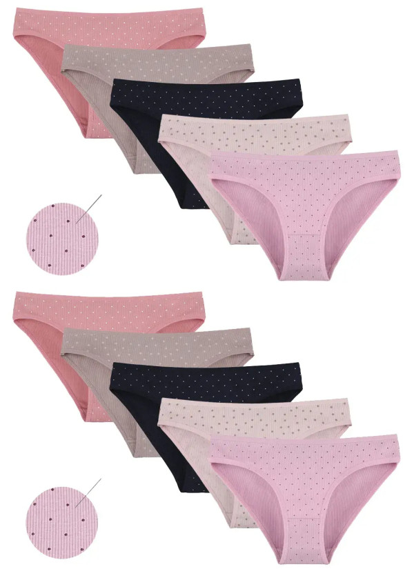 Donella 213301 Assorted 10-Pack Women's Briefs — wholesale for boutiques