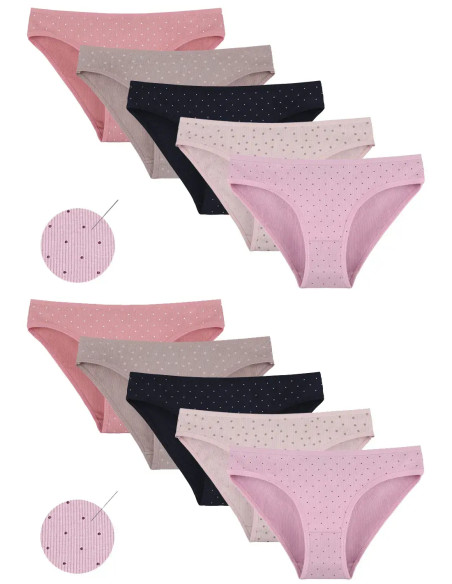 Donella 213301 Assorted 10-Pack Women's Briefs — wholesale for boutiques