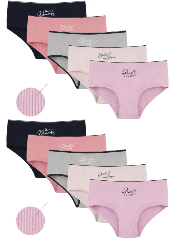Donella 2532PB2 Assorted 10-Pack Women's Briefs — Istanbul wholesale supplier