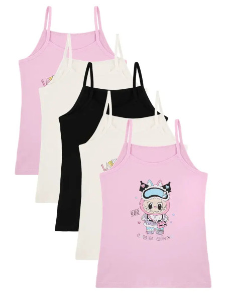 Donella 4371PB248 Assorted 10-Pack Girls' Tank Top — Turkey wholesale collection
