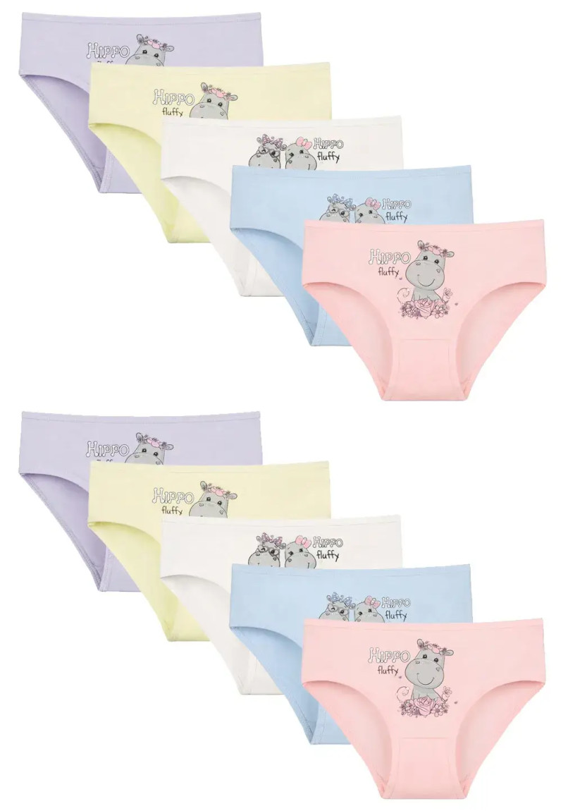 Donella 4171PB207 Assorted 10-Pack Girls' Briefs — Turkish factory wholesale