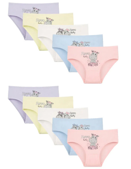 Donella 4171PB207 Assorted 10-Pack Girls' Briefs — Turkish factory wholesale