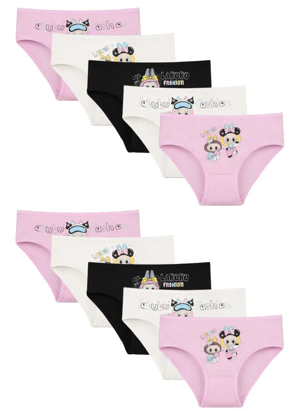 Donella 4171PB248 Assorted 10-Pack Girls' Briefs — direct Turkish factory supply