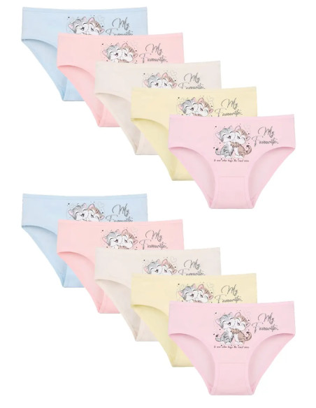 Doni 4171PB188 Assorted 10-Pack Girls' Briefs — Turkish factory wholesale