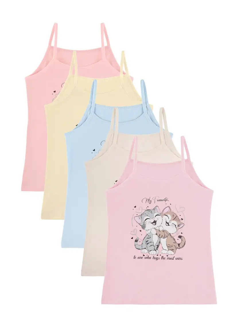 Doni 4371PB188 Assorted 10-Pack Girls' Tank Top — Turkish textile wholesale