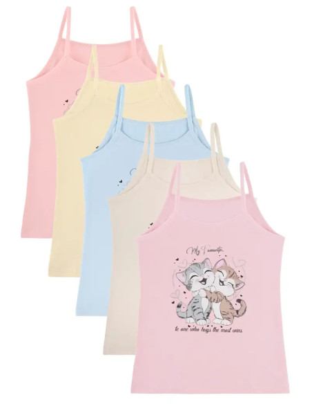 Doni 4371PB188 Assorted 10-Pack Girls' Tank Top — Turkish textile wholesale