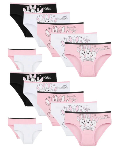 Doni 4171PB155 Assorted 10-Pack Girls' Briefs — Turkish factory wholesale