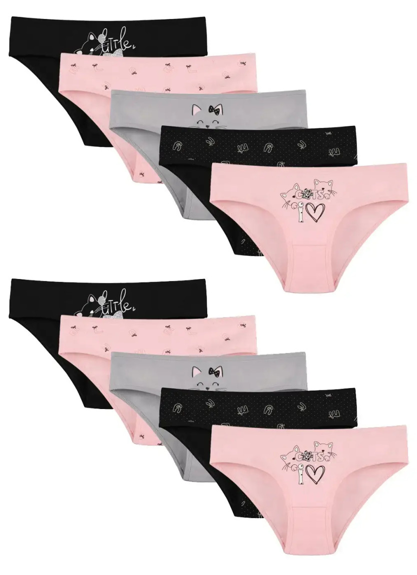 Doni 5181B49 Assorted 10-Pack Girls' Briefs — Turkish factory wholesale