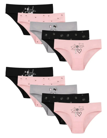 Doni 5181B49 Assorted 10-Pack Girls' Briefs — Turkish factory wholesale