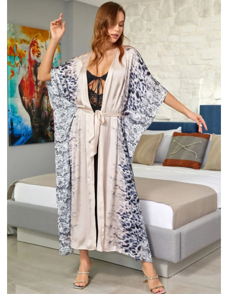 AQUA 25162 Satin Women's Robe (One Size) — Turkish textile wholesale