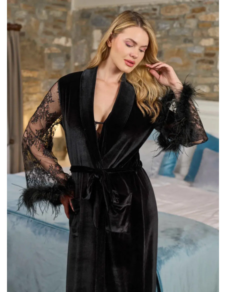 AQUA 26353 Velour Women's Robe — Turkish textile wholesale
