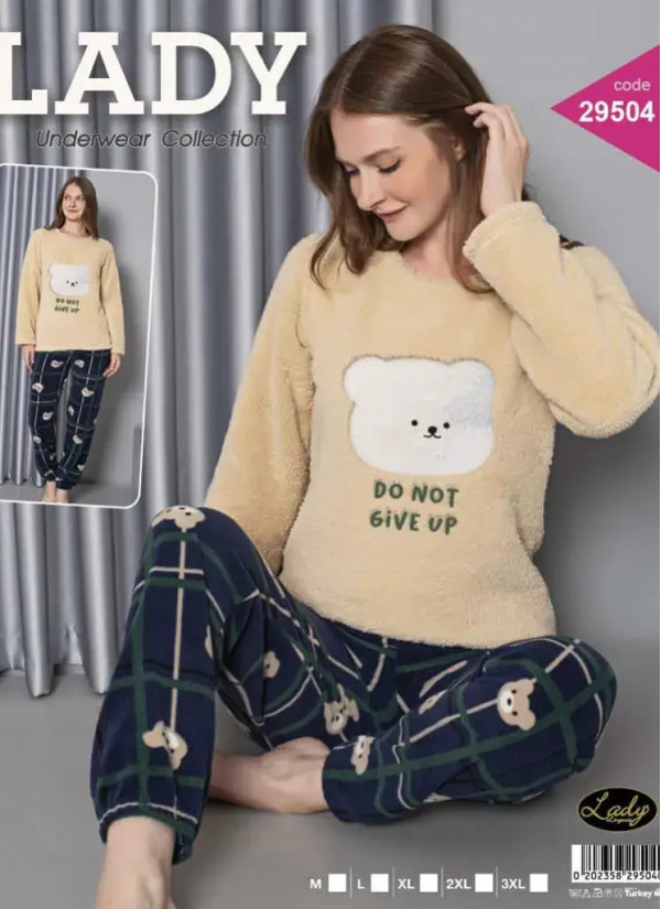 Lady 29504 Welsoft Women's Pajama Set (M+L+XL+2XL+3XL) — factory-direct from Turkey