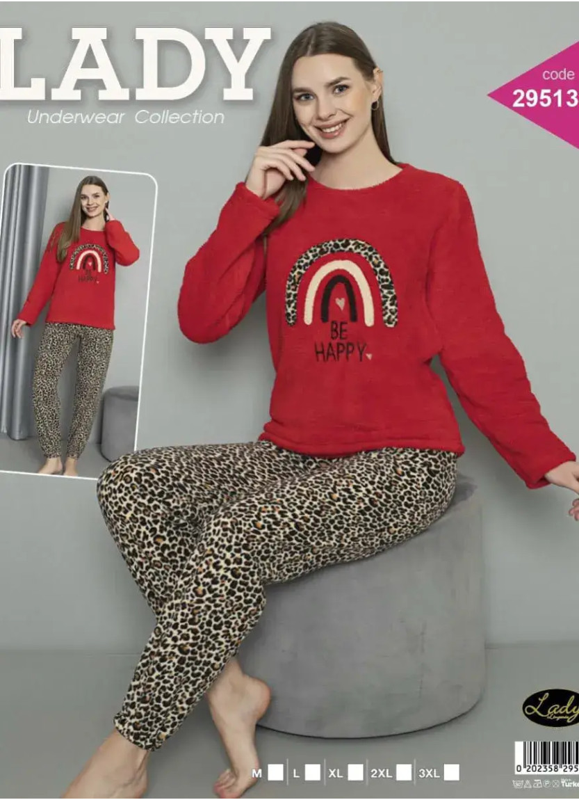 Пижама Женская Велсофт Полар Флис (M+L+XL+2XL+3XL) Lady 29513 — турецкий текстиль оптом