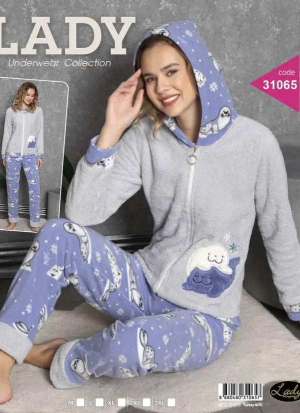 Lady 31065 Welsoft Women's Pajama Set (M+L+XL+2XL+3XL) — direct Turkish factory supply