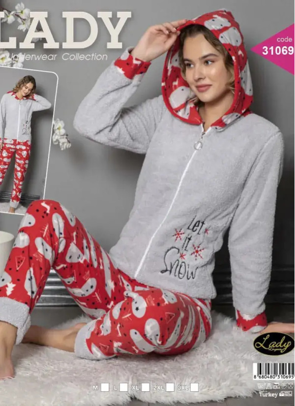 Lady 31069 Welsoft Women's Pajama Set (M+L+XL+2XL+3XL) — wholesale from Turkey