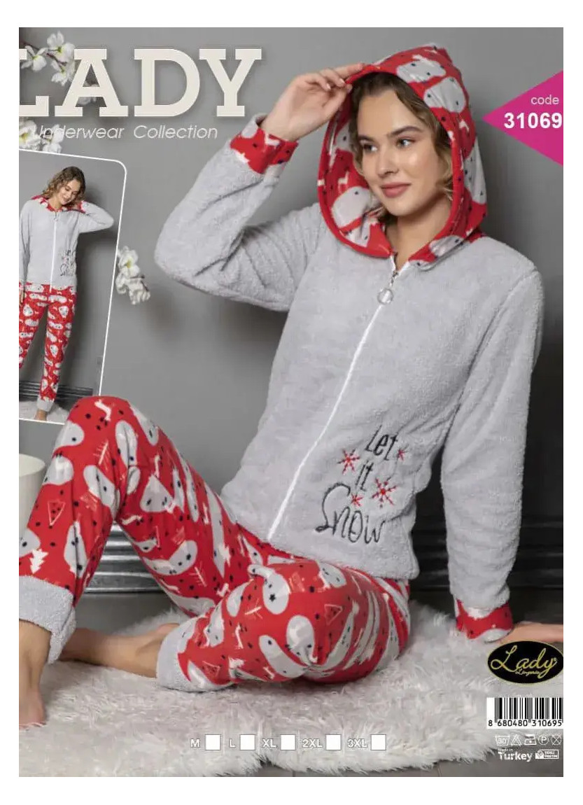 Lady 31069 Welsoft Women's Pajama Set (M+L+XL+2XL+3XL) — wholesale from Turkey