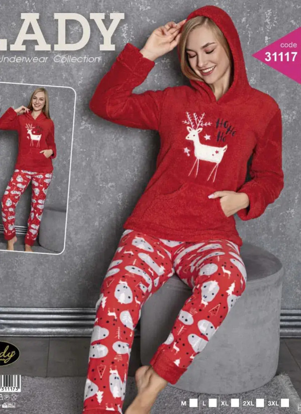Lady 31117 Welsoft Women's Pajama Set (M+L+XL+2XL+3XL) — direct Turkish factory supply
