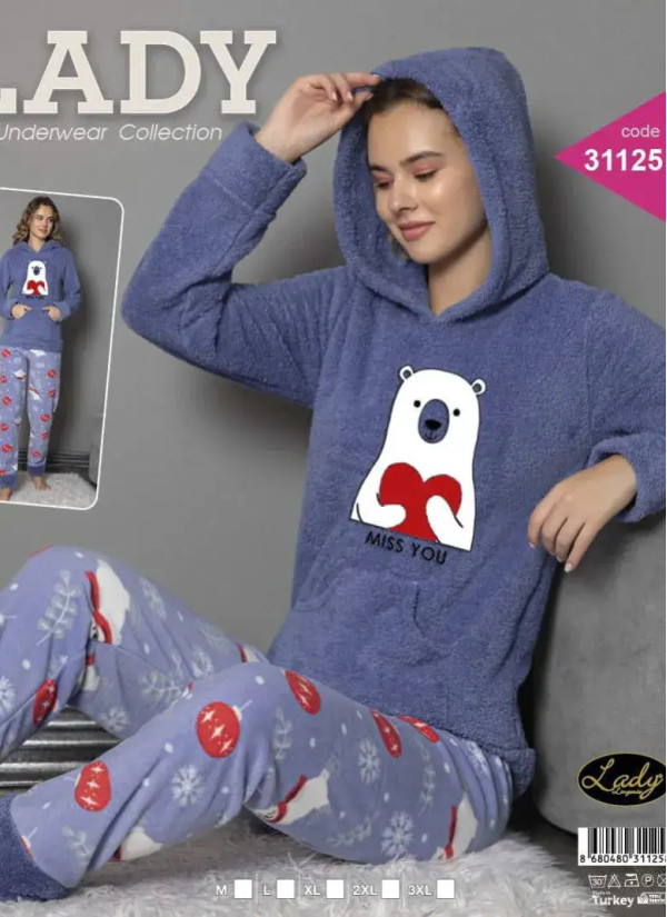 Lady 31125 Welsoft Women's Pajama Set (M+L+XL+2XL+3XL) — factory-direct from Turkey