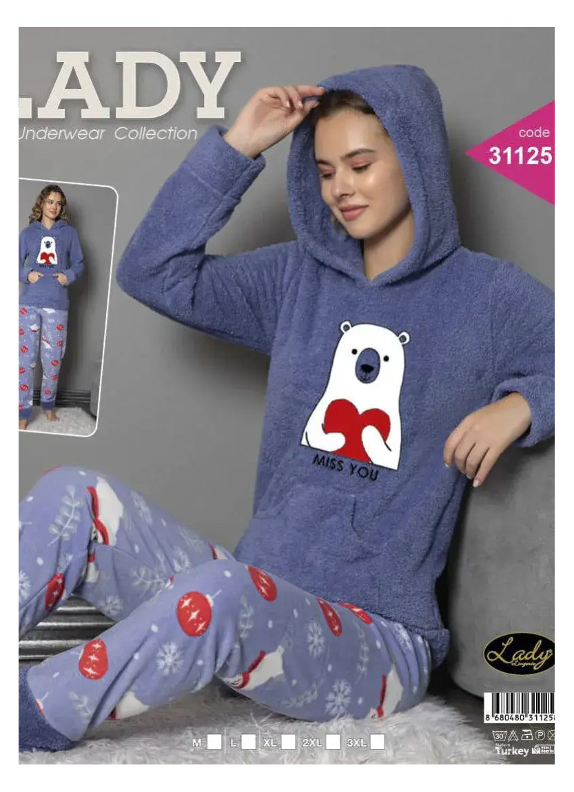 Lady 31125 Welsoft Women's Pajama Set (M+L+XL+2XL+3XL) — factory-direct from Turkey