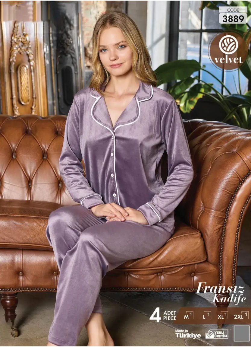 Pijamo 3889 Velour Pants Homewear Set (M+L+XL+2XL) — factory-direct from Turkey
