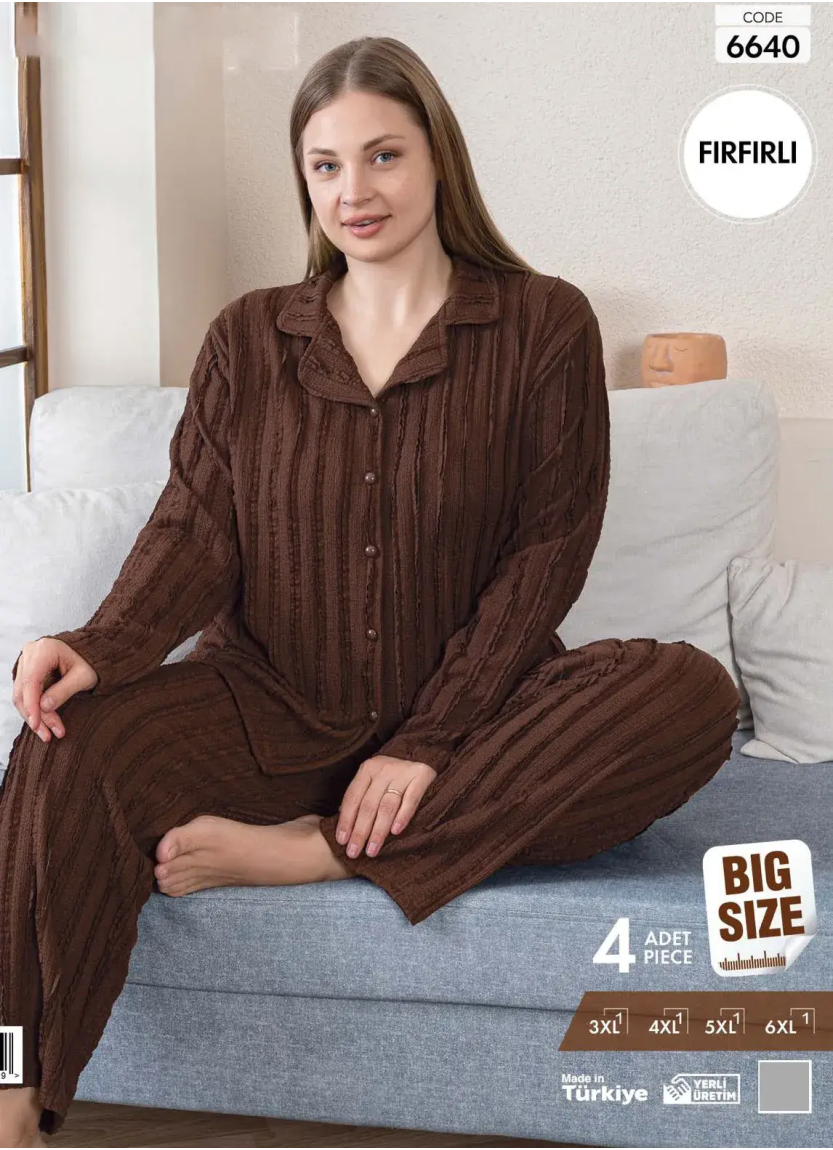 Pijamo 6640 Women's Pajama Set (3XL+4XL+5XL+6XL) — Turkish textile wholesale