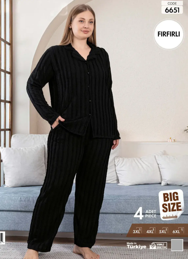 Pijamo 6651 Women's Pajama Set (3XL+4XL+5XL+6XL) — wholesale from Turkey
