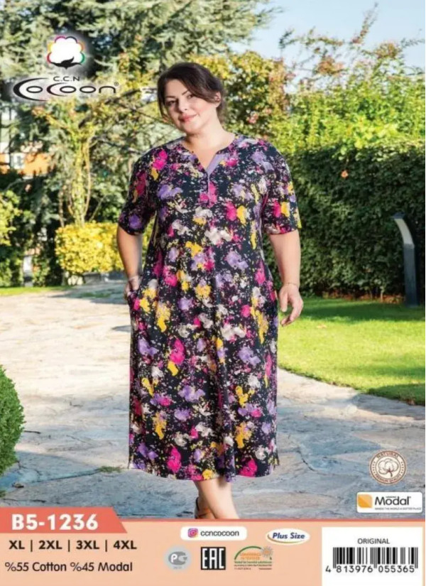CCNB5-1236_ORI Dress (XL+2XL+3XL+4XL) — direct Turkish factory supply