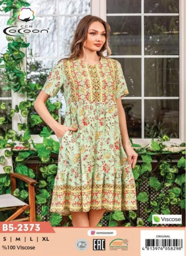 CCNB5-2373_ORI Viscose Dress (S+M+L+XL) — factory-direct from Turkey