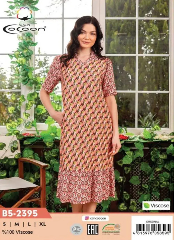 CCNB5-2395_ORI Viscose Dress (S+M+L+XL) — Turkish textile wholesale
