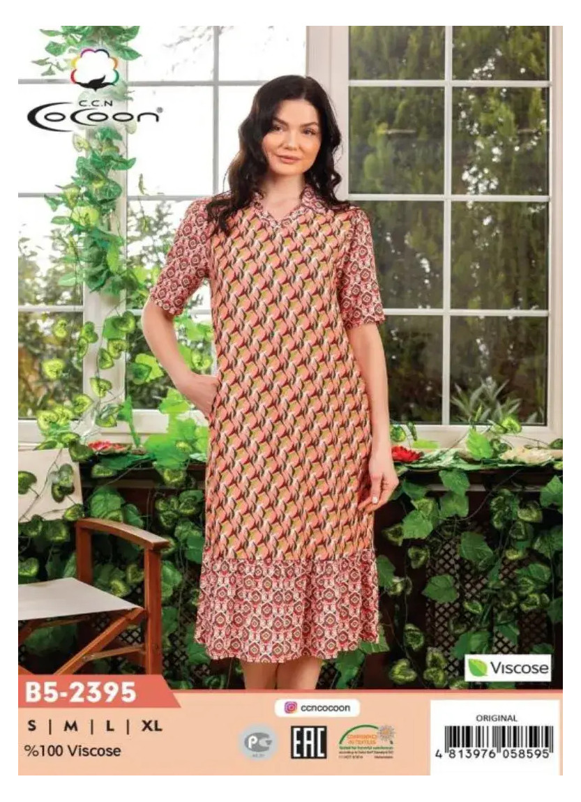 CCNB5-2395_ORI Viscose Dress (S+M+L+XL) — Turkish textile wholesale