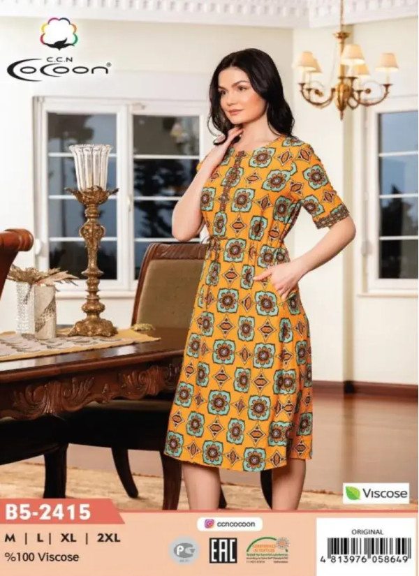 CCNB5-2415_ORI Viscose Dress (M+L+XL+2XL) — Turkish textile wholesale