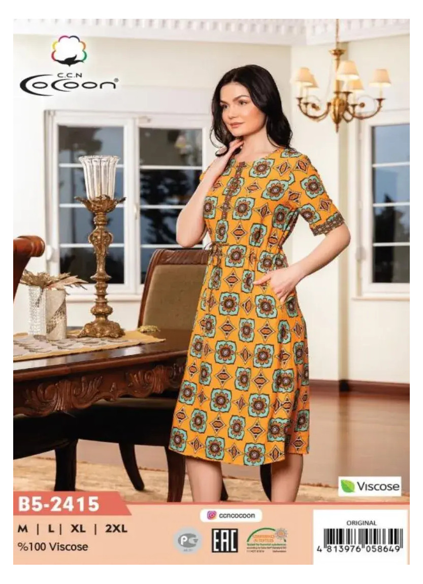 CCNB5-2415_ORI Viscose Dress (M+L+XL+2XL) — Turkish textile wholesale