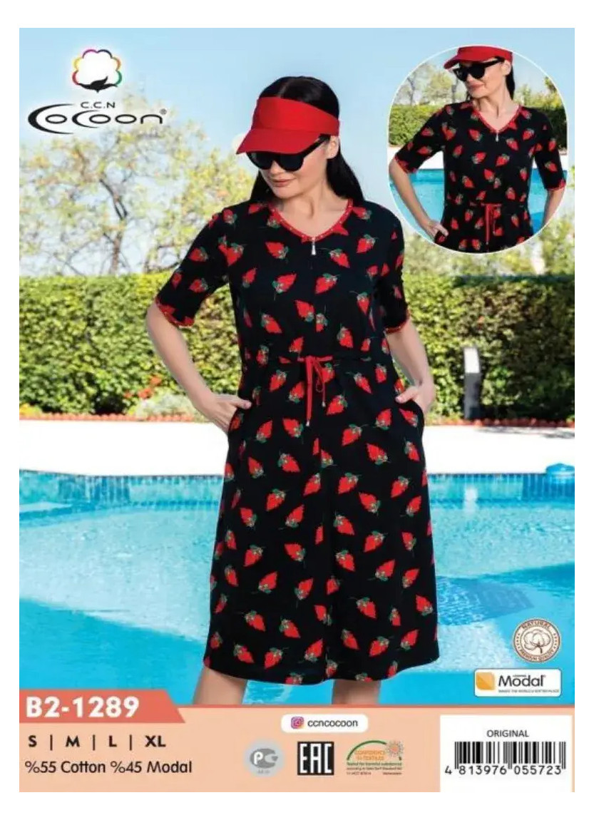CCNB2-1289_ORI Women's Robe (S+M+L+XL) — direct Turkish factory supply