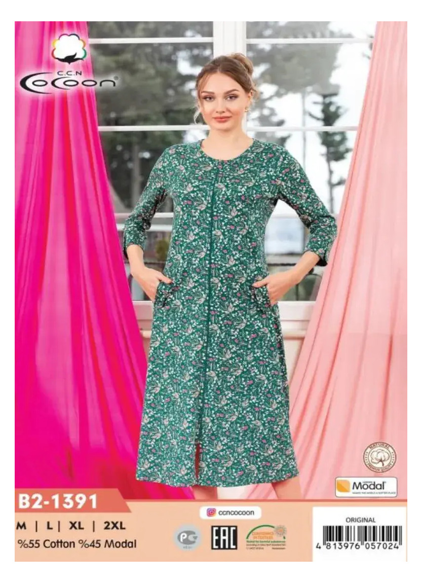 CCNB2-1391_ORI Women's Robe (M+L+XL+2XL) — Turkish textile wholesale