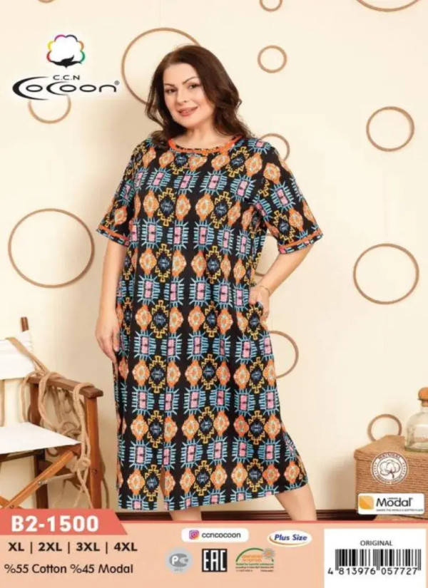 CCNB2-1500_ORI Dress (XL+2XL+3XL+4XL) — wholesale from Turkey