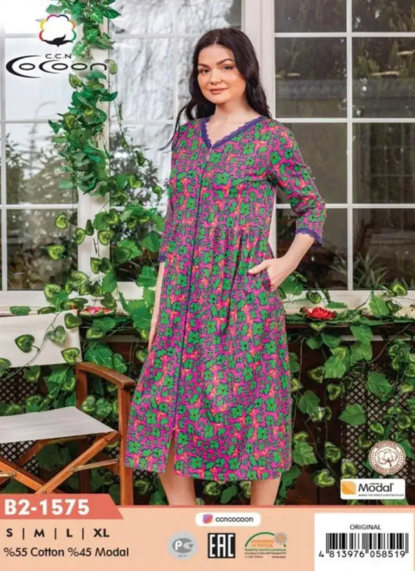 CCNB2-1575_ORI Women's Robe (S+M+L+XL) — Turkish textile wholesale