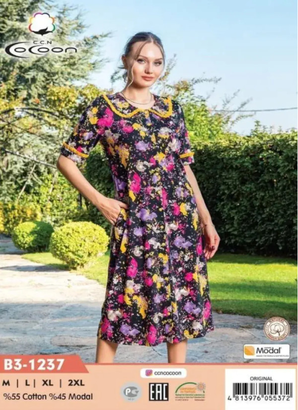 CCNB3-1237_ORI Women's Robe (M+L+XL+2XL) — factory-direct from Turkey