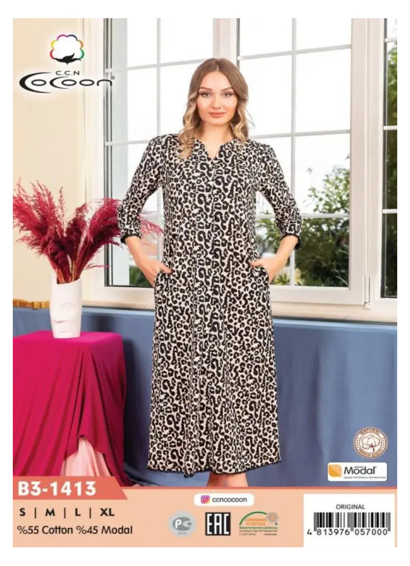 CCNB3-1413_ORI Women's Robe (S+M+L+XL) — factory-direct from Turkey