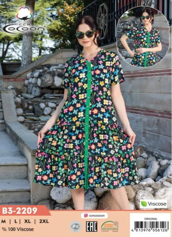 CCNB3-2209_ORI Viscose Dress (M+L+XL+2XL) — Turkish textile wholesale