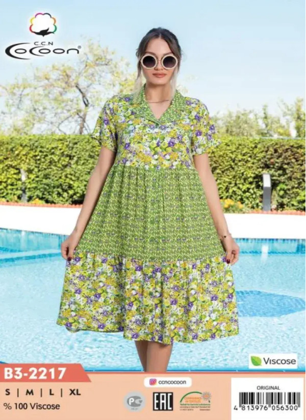 CCNB3-2217_ORI Viscose Dress (S+M+L+XL) — direct Turkish factory supply