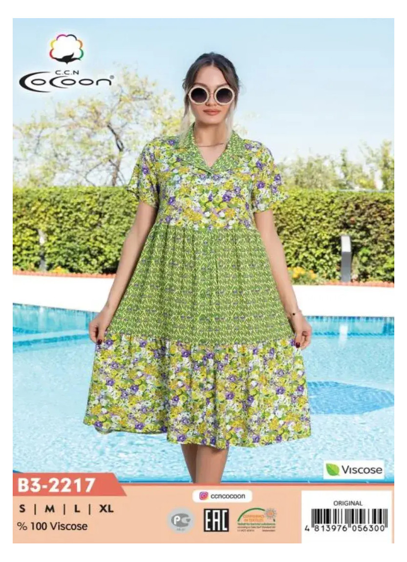 CCNB3-2217_ORI Viscose Dress (S+M+L+XL) — direct Turkish factory supply