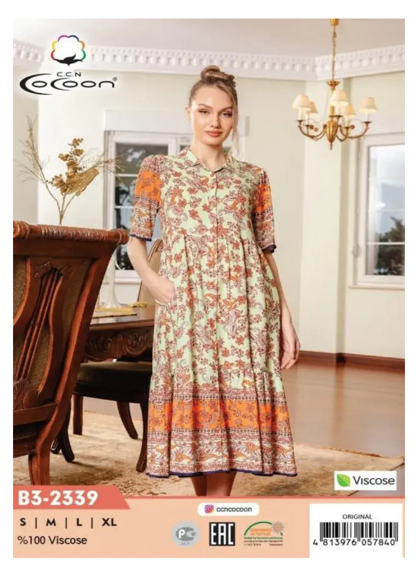 CCNB3-2339_ORI Viscose Dress (S+M+L+XL) — Turkish textile wholesale