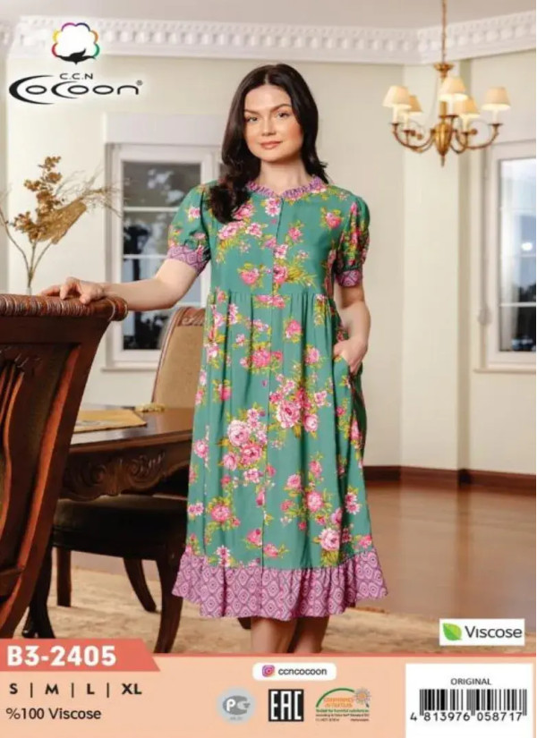 CCNB3-2405_ORI Viscose Dress (S+M+L+XL) — Turkish textile wholesale
