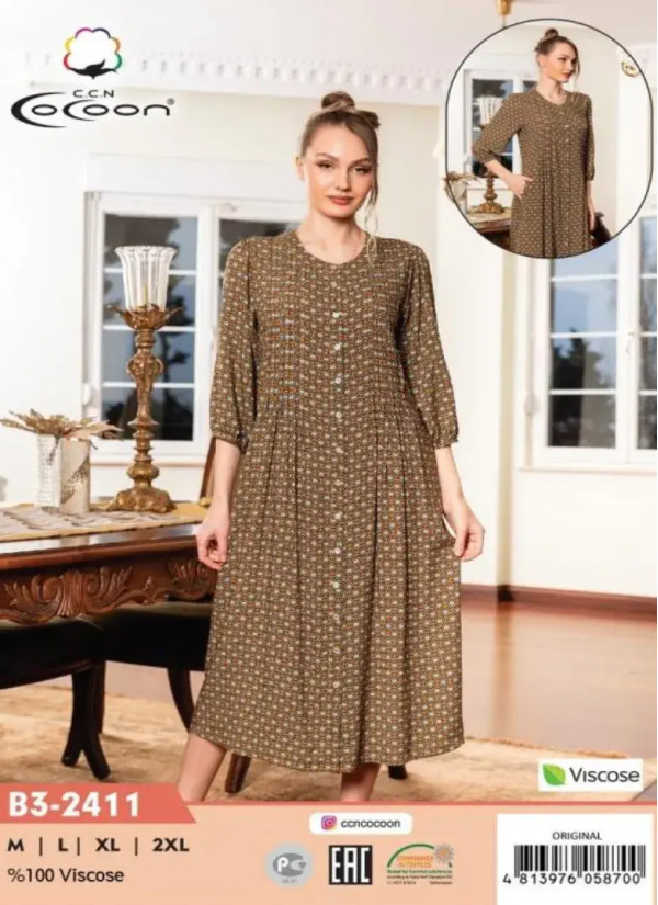 CCNB3-2411_ORI Viscose Dress (M+L+XL+2XL) — direct Turkish factory supply
