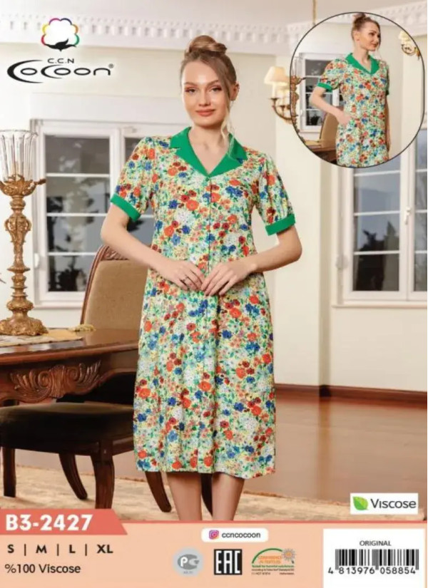 CCNB3-2427_ORI Viscose Dress (S+M+L+XL) — wholesale from Turkey