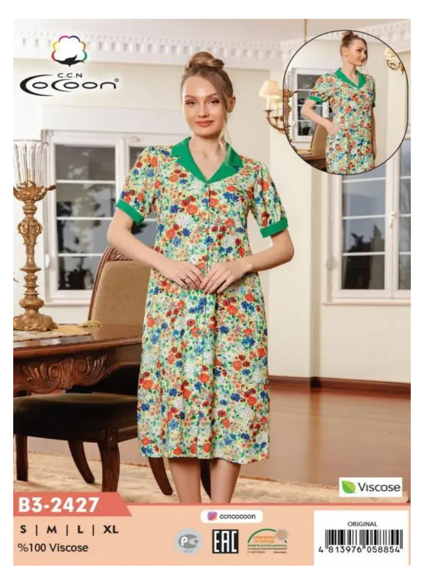 CCNB3-2427_ORI Viscose Dress (S+M+L+XL) — wholesale from Turkey